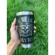 Copo térmico 360° 473 ml Banda Guns N' Roses com personalização
