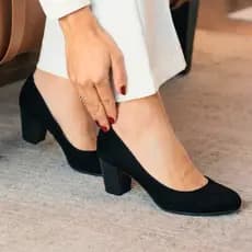 Sapato Feminino Scarpin Salto Baixo Agatha Clássico Confortável Dia a Dia