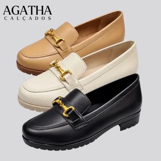Kit 2 Pares Sapato Mocassim Social Feminino Conforto Total Trabalho Dia a Dia