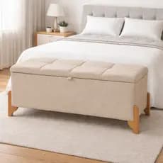 Recamier Baú Estofado 120cm Suede Calçadeira Puff Banco Organizador Para Quarto Sala Closet
