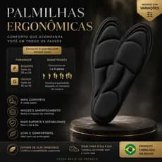 Palmilhas Anatômicas 5D Com Opções de Tamanho e Quantidade Flex Mouve