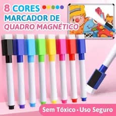 Canetas p/ Quadro Branco Com Apagador De Espuma c/ magnético Barato Secagem Rápida Coloridas, Escrita Preta Toque Suave