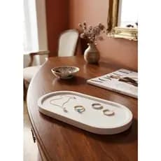 Bandeja Decorativa Minimalista Oval - Porta Perfumes, Jóias, Velas,Chaves