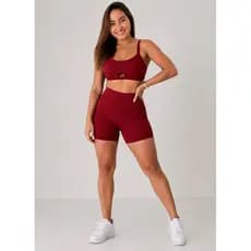 Conjunto Esportivo Feminino Top e Shot | Conjunto Fitness Feminino