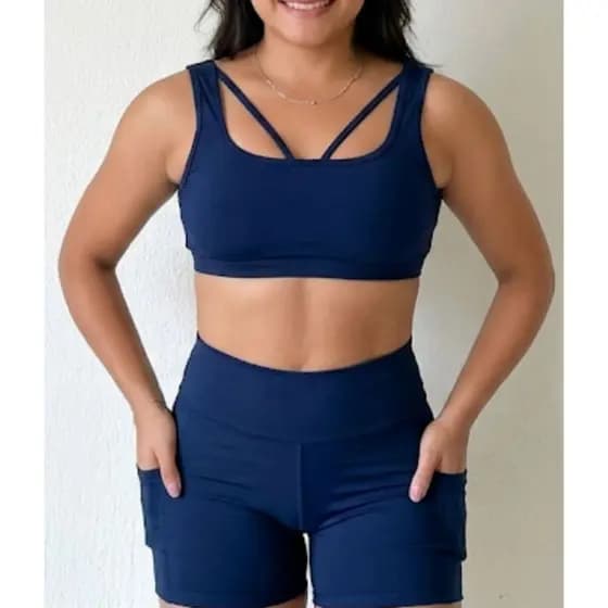 Conjunto Fitness Feminio Top Detalhes