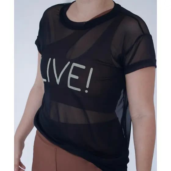 Camisa de Tule para treino