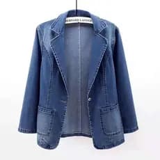 Roupas femininas plus size, jaqueta feminina, casaco 2021, nova jaqueta jeans feminina slim fit de outono com gola C 845