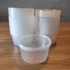 Pote Redondo com lacre 500ml PP com tampa vai ao Freezer e Microondas