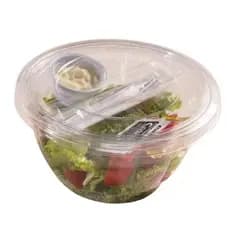 Saladeira Descartável com Divisória e Tampa Pote Bowl