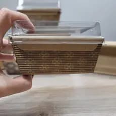 Forma de bolo Inglês papel forneável Fiori 100gr (pequeno) com tampa