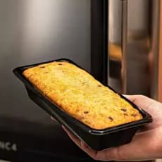 Forma Bolo Inglês Forneável 500ml com Tampa Bandeja Retangular  Bolo Embalagem  Forno  Microondas