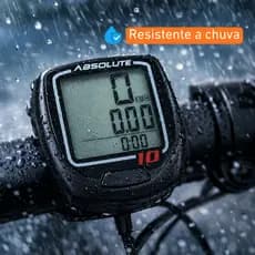 Velocímetro Digital Ciclocomputador Bicicleta IRIX10 Absolute Com fio Preto à prova D'água