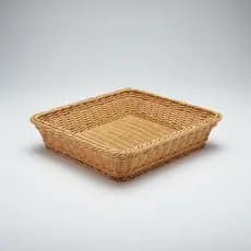 Cesta de pão imita vime Para Servir Com Tampa em acrilico estilo Rústico