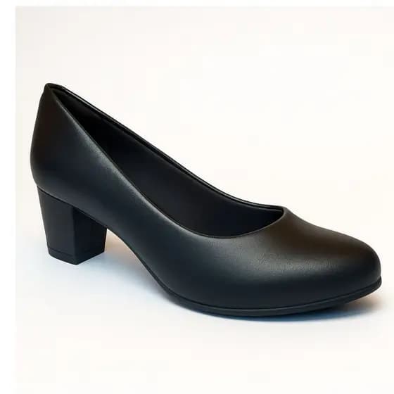 Sapato Feminino Scarpin Beira Rio Salto Grosso Confortável