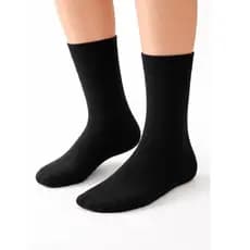 Meia Social Cia da Meia Preto Masculino Cano Alto Algodão Confortável Casual