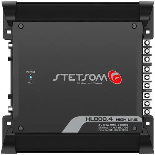 Amplificador Para Carro/caminhonete Stetsom High Line Hl 800.4 Clase D Com 4 Canales E 900w Preto