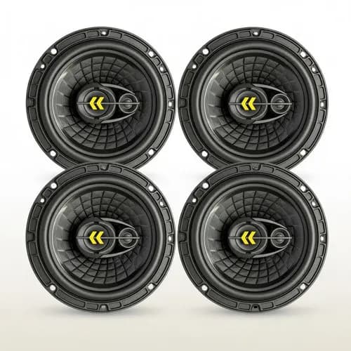 Kit 4 Alto Falante Bravox Revo 6 Pol Triaxial 140w Auto Preto