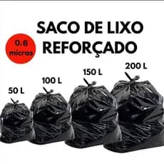 Saco de Lixo Reforçado Resistente 0.5 micras Extra Forte Econômico Vários Tamanhos