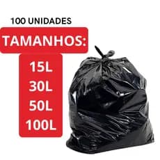 Saco De Lixo 100 Unidades Reforçado Para Sala Escritório Vários Tamanhos