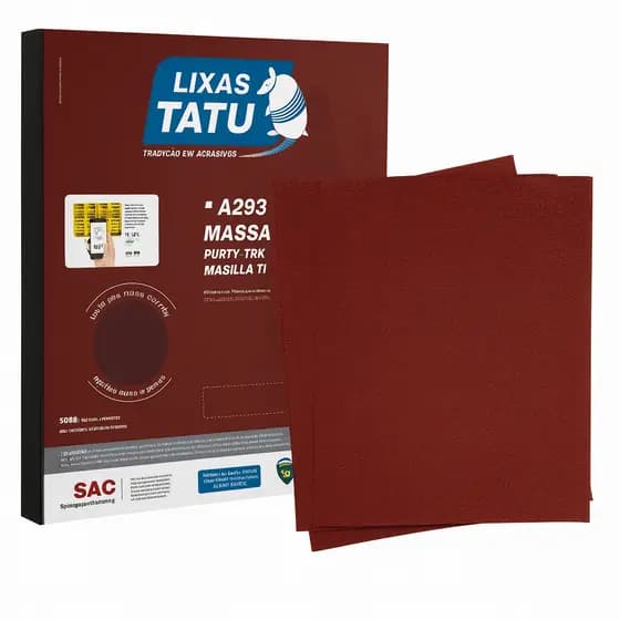Lixa De Parede Massa Grão 60 100 150 180 220 Para Madeira Reboco Gesso