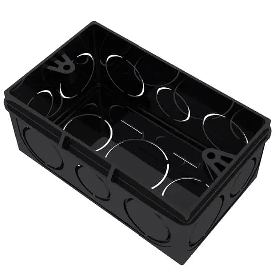 Kit 20 Caixas Elétricas 4x2 Preta De Embutir Para Tomadas E Interruptores