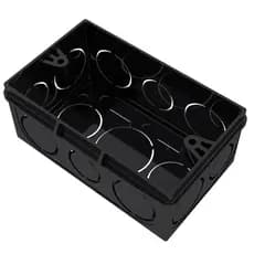 Kit 20 Caixas Elétricas 4x2 Preta De Embutir Para Tomadas E Interruptores