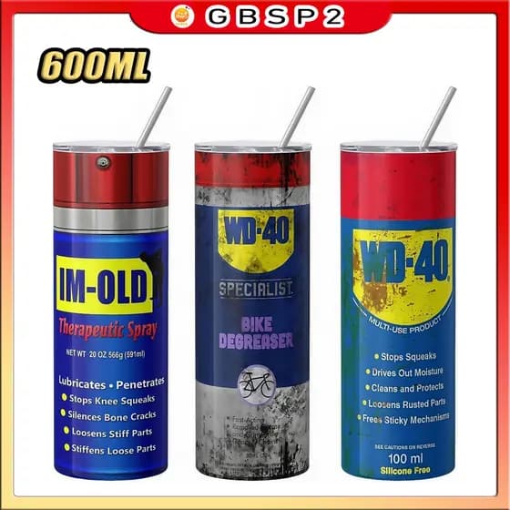 Copo Térmico Wd 40 À Prova De Vazamentos Em Aço Inoxidável 304 Copo Criativo de 600ml para Carro