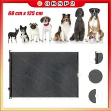 Portão Retrátil Para Pets  Evita Acesso Indesejado Universal De Rede Para Animais De Estimação 68 cm x 125 cm