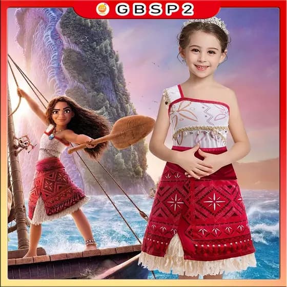 Fantasia Moana Infantil Para Cosplay E Apresentação Crianças Halloween Fantasia Vestidos