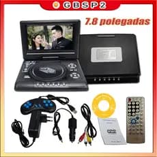 Leitor De Dvd Portátil 7.8 Na Tela Rádio Fm E Jogos Novo Para Carro Doméstico VCD CD De Jogos TV De Rádio USB Suporte FM