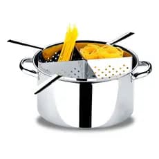 Espagueteira De Aço Inox 4 Divisões 10 Litros Savoy Brinox