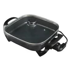 Panela Multifuncional Elétrica Quadrada 30cm Grill Antiaderente Portátil Mangiare Agratto 220V