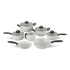Jogo De Panelas Brinox Ceramic Life 7 Peças Suprema Vanilla
