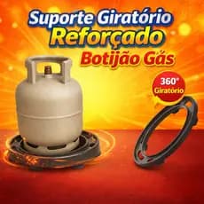 Suporte Giratório Reforçado Botijão Gás Base Giratória Rodízios Resistente Antiferrugem Deslizante