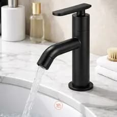 Torneira De Banheiro Torneira Lavatório Cuba Torneira Lavabo Torneira De pia Banheiro Luxo 1/4 De Volta Preto