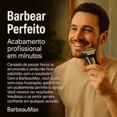 Barbeador Aparador de Barba Elétrico 3 em 1 Recarregável Masculino - Máquina para Barba Cabelo Corpo Cabeça Pelos Nariz
