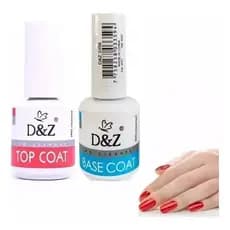 Kit Top Coat + Base Coat UV/LED – Acabamento Profissional, Longa Duração