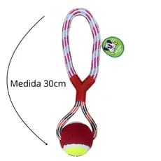 Brinquedo corda com bola para pets