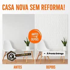 Placas Adesivas Parede 3d 70x77cm Revestimento Autocolante Tijolinho Branco ou Preto
