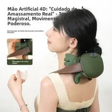 Massageador Elétrico Portátil Alívio P/ Pescoço 3 Intensidades + Aquecimento Infravermelho