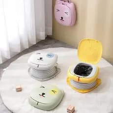 Vaso sanitário portátil e dobrável, de tamanho compacto e fácil de usar