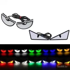 PFG 2 Pçs Carro LED Diabo Olhos Luz Universal Demônio Farol Motocicleta Mini Sinal De Volta Pisca Lâmpada Traseira Decor