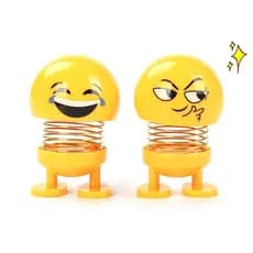 Brinquedo de Cabeça Balançante Boneco de Desenho Animado Engraçado Emoticon Robô Balançante Decoração de Painel de Carro