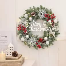 Guirlanda 35 decoração de natal pendurado porta guirlanda produto acabado 40cm guirlanda de natal