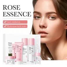Produtos para cuidados com a pele Conjunto hidratante rosa bioaoua Conjunto de Kit hidratante de ácido hialurônico