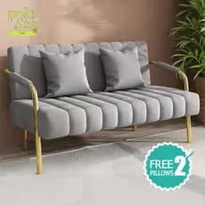 Sofá Veludo Living Malibu 120cm Bege  - King House