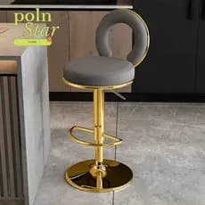 Banco de bar Banqueta De bar Luxuosa Cadeira Dourada Café Hidrolix barstool Luxo Alta