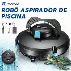 Aspirador Piscina sem Fio Inteligente 150Min  Limpeza Automática Piscinas Até 120m² Redroad S1