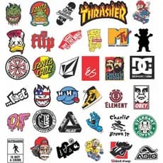 Adesivos Stickers Skate Shape Mala Notebook Carro Moto Cartelas Tamanho Bom