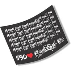 KIT 04 Adesivos  HAHA 59d Osascorte 244 grau para Moto para-lama capacete carro vidroo